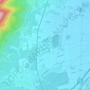 Mapa topográfico Kientzville, altitud, relieve