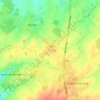 Mapa topográfico Aineffe, altitud, relieve