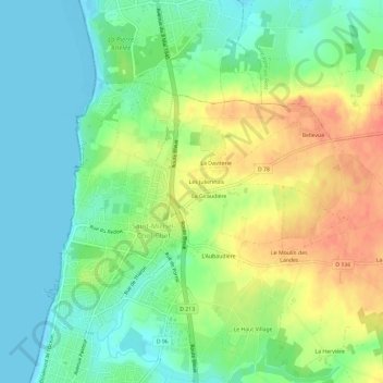 Mapa topográfico Le Petit Four, altitud, relieve