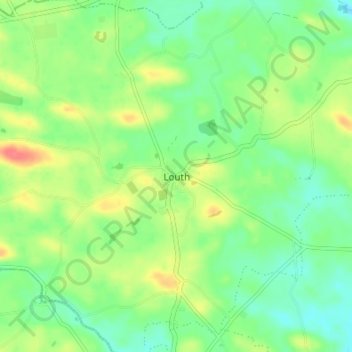 Mapa topográfico Louth, altitud, relieve