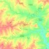 Mapa topográfico Latur, altitud, relieve