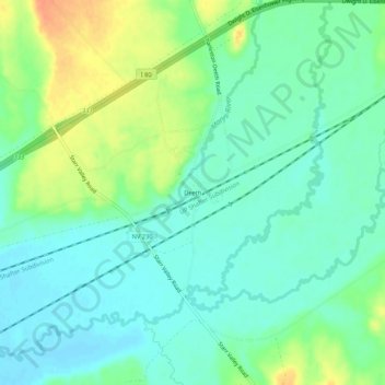 Mapa topográfico Deeth, altitud, relieve