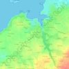 Mapa topográfico Streat Al Louarn, altitud, relieve