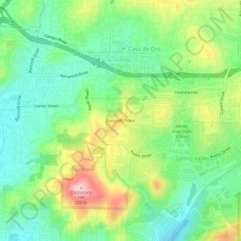 Mapa topográfico Bancroft Point, altitud, relieve