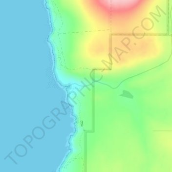 Mapa topográfico Quininup Falls, altitud, relieve