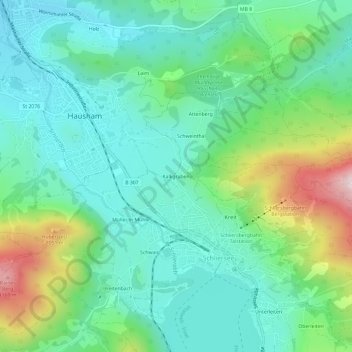 Mapa topográfico Kalkgraben, altitud, relieve
