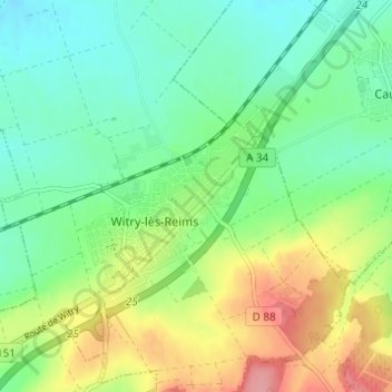 Mapa topográfico Le Village, altitud, relieve