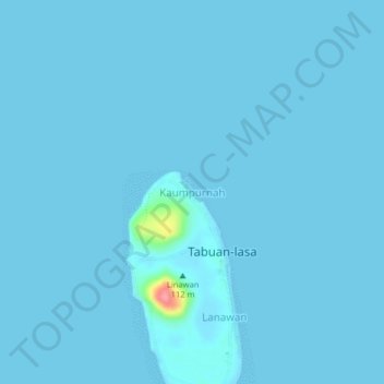 Mapa topográfico Kaumpurnah, altitud, relieve