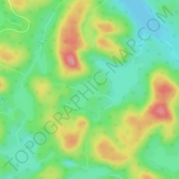 Mapa topográfico Lac Baron, altitud, relieve