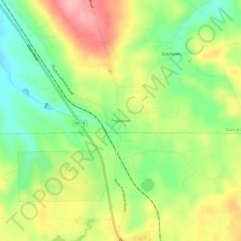 Mapa topográfico Protection, altitud, relieve