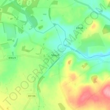 Mapa topográfico Maud, altitud, relieve