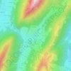 Mapa topográfico La Correrie, altitud, relieve