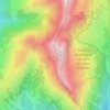 Mapa topográfico Les Gorges, altitud, relieve