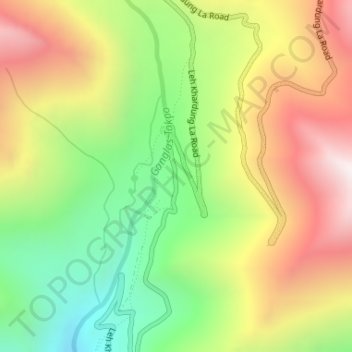 Mapa topográfico South Pullu, altitud, relieve