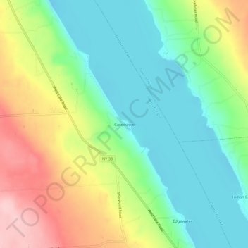 Mapa topográfico Casowasco, altitud, relieve