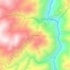 Mapa topográfico Choccayhua, altitud, relieve