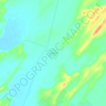 Mapa topográfico Harbha, altitud, relieve