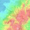 Mapa topográfico Cordillera de Chiltazón, altitud, relieve