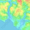 Mapa topográfico Le Cruguel, altitud, relieve