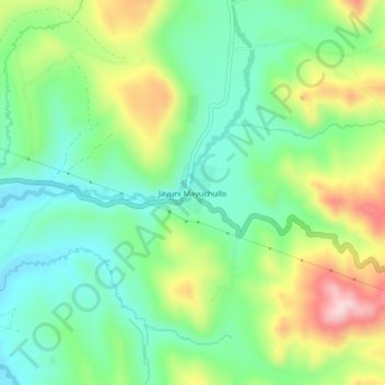 Mapa topográfico Jayuni Mayuchullo, altitud, relieve