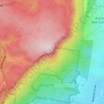 Mapa topográfico Brokers Nose, altitud, relieve