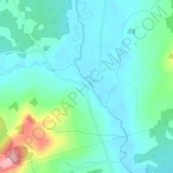 Mapa topográfico Lower Millstream, altitud, relieve