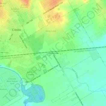Mapa topográfico Haeckerville, altitud, relieve