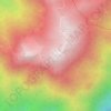 Mapa topográfico Cerro de La Muerte, altitud, relieve