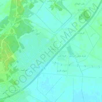 Mapa topográfico Hayy al Arabi, altitud, relieve