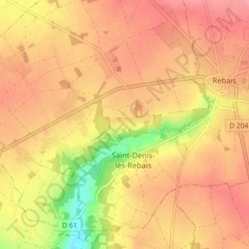 Mapa topográfico Le Vinot, altitud, relieve