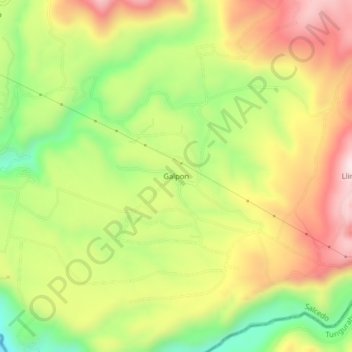 Mapa topográfico Galpon, altitud, relieve