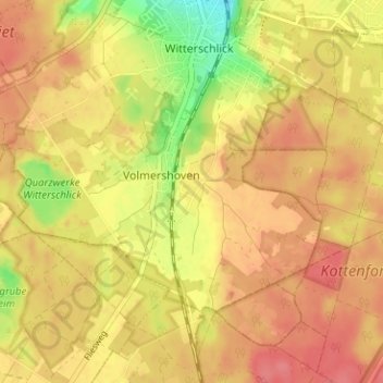 Mapa topográfico Heidgen, altitud, relieve
