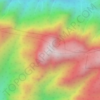 Mapa topográfico Sispara, altitud, relieve