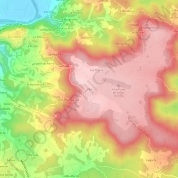 Mapa topográfico L'Île, altitud, relieve
