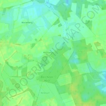 Mapa topográfico Geestequelle, altitud, relieve