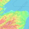 Mapa topográfico Banffshire, altitud, relieve