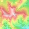 Mapa topográfico Bull Creek Hills, altitud, relieve