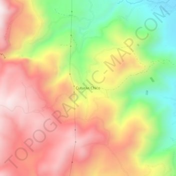 Mapa topográfico Cuturivi Chico, altitud, relieve