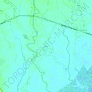 Mapa topográfico Jica, altitud, relieve
