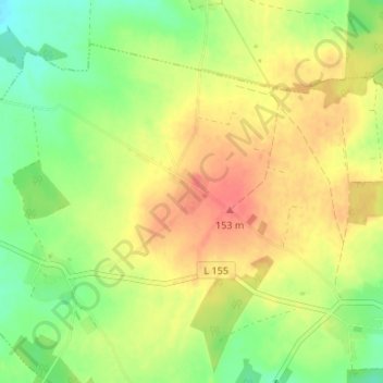 Mapa topográfico Warnsdorf, altitud, relieve