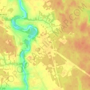 Mapa topográfico Васино, altitud, relieve