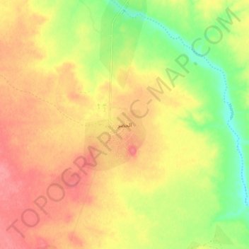 Mapa topográfico Al Hadar, altitud, relieve