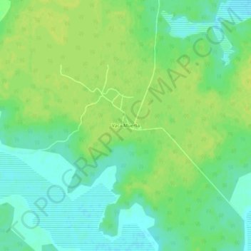 Mapa topográfico Vaca Muerta, altitud, relieve