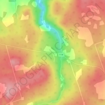 Mapa topográfico Mechanic Settlement, altitud, relieve