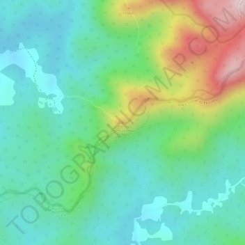 Mapa topográfico Morro do Bruninho, altitud, relieve