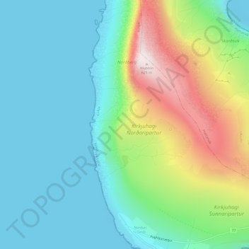 Mapa topográfico Eggin, altitud, relieve