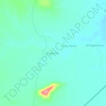 Mapa topográfico Raipuriya, altitud, relieve