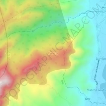 Mapa topográfico Dorado, altitud, relieve