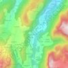 Mapa topográfico Les Contamines, altitud, relieve