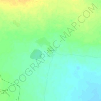 Mapa topográfico Antoli, altitud, relieve